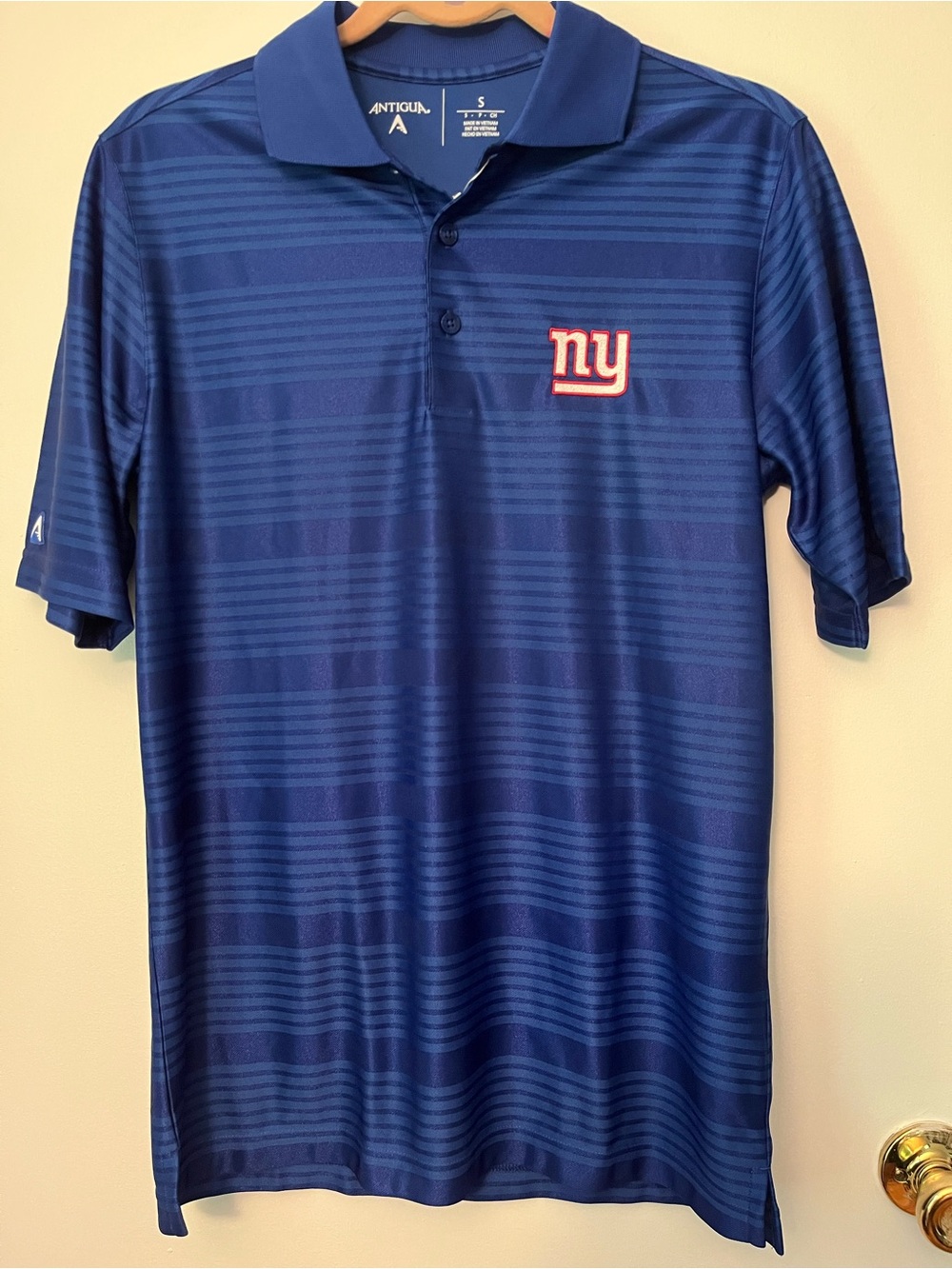 Antigua Men’s NY Giants Embroidered Performance Polo Sz S NWT